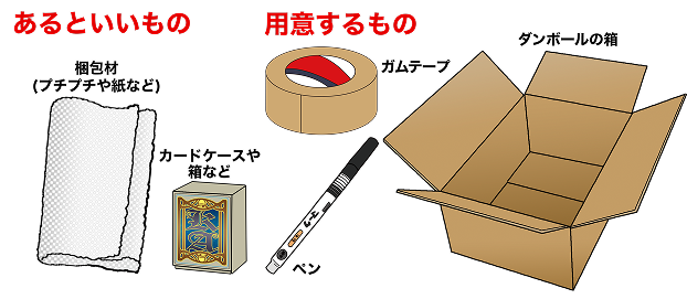 梱包資材を用意してください